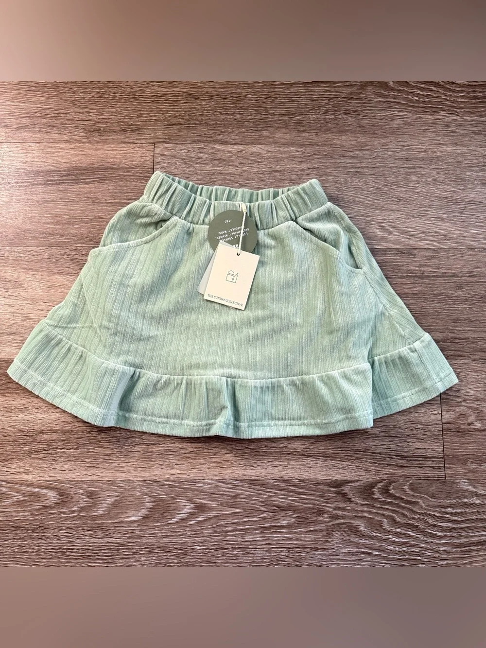NWT The Sunday Collective Velour Sunday Skirt Green Bay